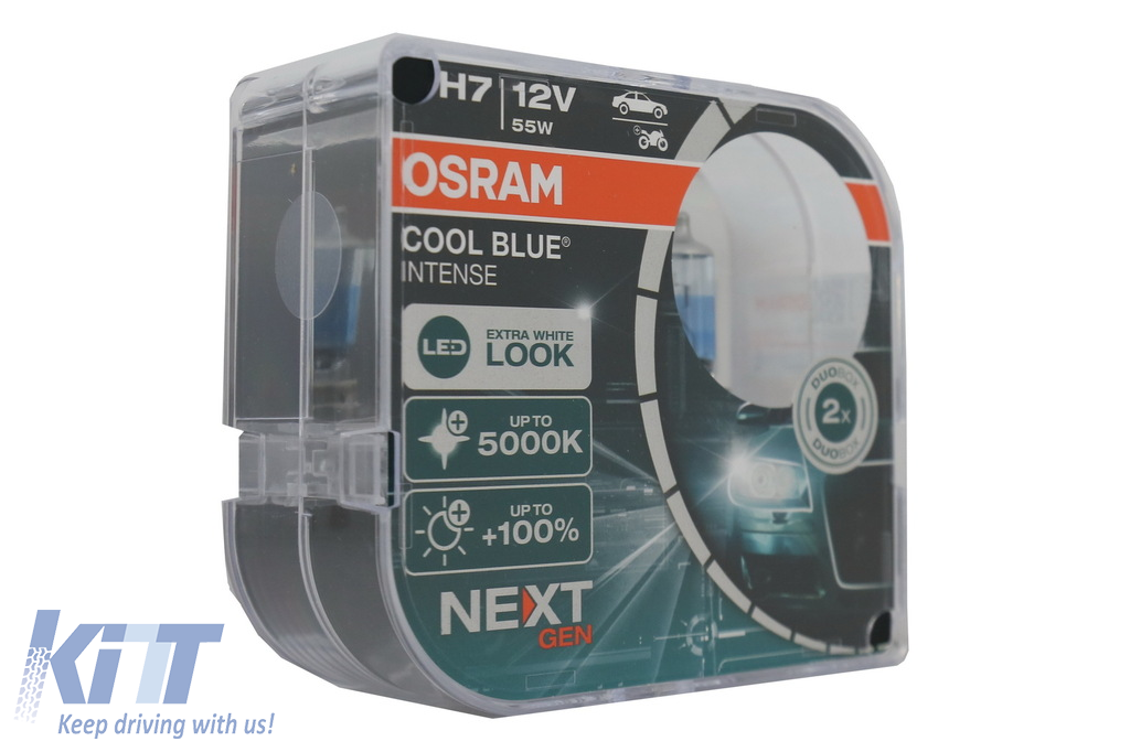 OSRAM COOL BLUE INTENSE NEXT GEN H7 Halogen Headlamp 64210CBN-HCB 12V Hard  core box (2 Units) 
