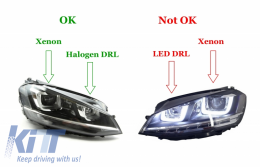 Osram Full LED Фарове LEDriving подходящи за VW Golf 7 VII (2012-2017) Черен Upgrade за Ксенон & Халоген DRL Коли-image-6034664