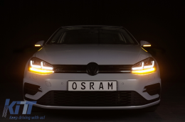 Osram Full LED Фарове LEDriving подходящи за VW Golf 7.5 Facelift (2017-2020) Надстройка за Халоген с Динамичен последователни Въртящи се светлини-image-6074767