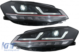 Osram Full LED Фарове LEDriving подходящи за VW Golf 7.5 Facelift (2017-2020) TFSI Look ъпгрейд за Халоген с Динамичен последователни Въртящи се светлини-image-6075268