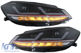 Osram Full LED Фарове LEDriving подходящи за VW Golf 7.5 Facelift (2017-2020) TFSI Look ъпгрейд за Халоген с Динамичен последователни Въртящи се светлини-image-6075274