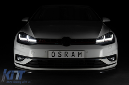 Osram Full LED Фарове LEDriving подходящи за VW Golf 7.5 Facelift (2017-2020) TFSI Look ъпгрейд за Халоген с Динамичен последователни Въртящи се светлини-image-6075282