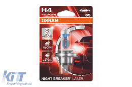 OSRAM Halogen Headlamp Night Breaker Laser H4 64193NL-01BF 12V 60/55W (1 Piece - Blister)-image-6067552