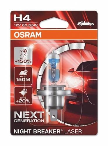  OSRAM NIGHT BREAKER LASER H4, halogen headlamp, h4