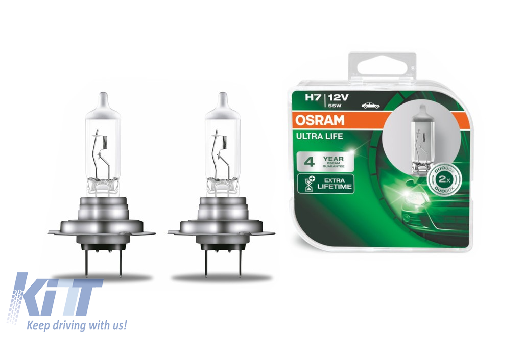 Osram H7 64210ULT-HCB Ultra Life Duo Box Headlight Bulb (12V, 55W
