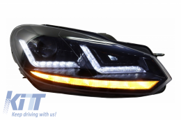 Osram Ксенон Upgrade Фарове LEDriving подходящи за VW Golf 6 VI (2008-2012) Черен LED Динамичен последователни Въртящи се светлини-image-6029324