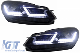 Osram Xenon Fari Fanali per VW Golf 6 VI 08-12 Nero LED Dynamic Turning Lights-image-6029325