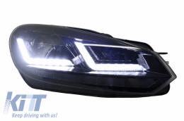 Osram Xenon Fari Fanali per VW Golf 6 VI 08-12 Nero LED Dynamic Turning Lights-image-6029326