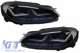 Osram Xenon Fari Fanali per VW Golf 6 VI 08-12 Nero LED Dynamic Turning Lights-image-6029327