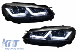 Osram Xenon Fari Fanali per VW Golf 6 VI 08-12 Chrome LED Sequenziale Dinamico-image-6029347