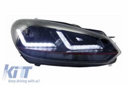 Osram Xenon Fari Fanali per VW Golf 6 VI 08-12 Rosso GTI LED Dynamic Sequential-image-6028765