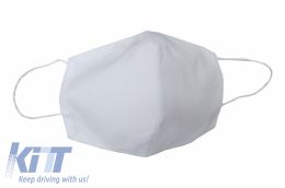 Package of 50 Reusable Triangle Mask 96% Cotton and 4% Elastane 2 Layers Unisex Washable-image-6062107