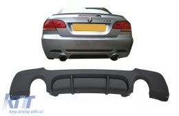 Parachoque Difusor para BMW 3 E92 Coupé E93 Cabrio 06-14 M Design Doble Soltero Salida-image-6102518