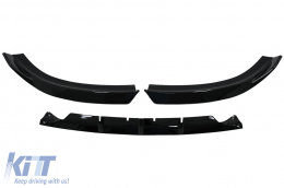 Parachoques Add-On Spoiler Lip para Audi A4 B8 07-12 Sedan Avant Negro brillante-image-6093617