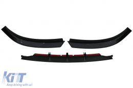 Parachoques Add-On Spoiler Lip para Audi A4 B8 07-12 Sedan Avant Negro brillante-image-6093618