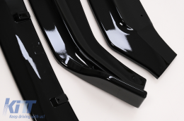 Parachoques delantero Add-On Labio Spoiler para Audi A5 F5 2017-2019 Negro brillante-image-6092150