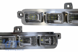 Parachoques delantero Alerón LED DRL Extensión Para Mercedes W463 G63 G65 13-17-image-6043502