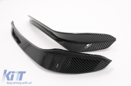 Parachoques delantero Aletas laterales Para VW Golf 7,5 GTI 5G Hatchback 17-20 Carbon Look-image-6091131