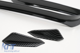 Parachoques delantero Aletas laterales Para VW Golf 7,5 GTI 5G Hatchback 17-20 Carbon Look-image-6091133