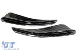 Parachoques delantero Aletas laterales para VW Golf 8 Mk8 MQB GTI / R-Line 20+ carbono Look-image-6091123