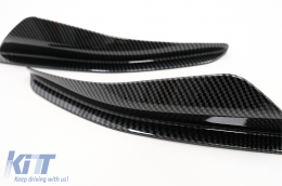 Parachoques delantero Aletas laterales para VW Golf 8 Mk8 MQB GTI / R-Line 20+ carbono Look-image-6091125