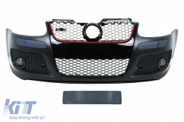 Parachoques para VW Golf 5 03-07 Jetta MK5 05-07 Parrilla Honey Comb GTI Look Faros Antiniebla-image-6108056