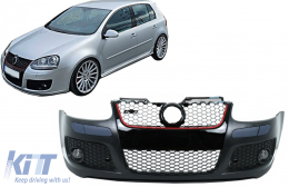 Parachoques para VW Golf 5 03-07 Jetta MK5 05-07 Parrilla Honey Comb GTI Look Faros Antiniebla-image-6108208