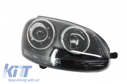 Parachoques para VW Golf V 5 03-07 Jetta 05-10 GTI R32 Look Faros Edicion Negra-image-6053886