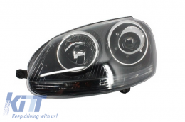 Parachoques para VW Golf V 5 03-07 Jetta 05-10 GTI R32 Look Faros Edicion Negra-image-6053887