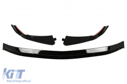 Parachoques Spoiler Lip para Mercedes Clase C W206 S206 Sport Line 2021+ Negro Brillante-image-6098822