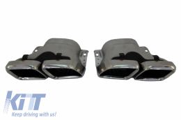 Paragolpes Difusor para Mercedes C C205 A205 14-19 Consejos Facelift C63 Look-image-6056311