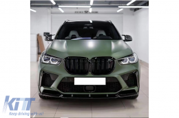 Paraurti Aero Kit Labbro Splitter per BMW F95 X5M Competition 2018+ Nero Lucido-image-6094415