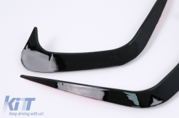 Paraurti Alette Pinne laterali Flic per BMW Serie 3 G20 G21 G28 M-Sport 2018+ Nero lucido-image-6100590