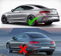 Paraurti anteriore Diffusore per Mercedes C A205 C205 2014-2019 C63 Look Nero lucido-image-6078016