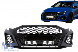 Paraurti anteriore Griglia per Audi A3 8Y 2020- Berlina Sportback RS3 Design SRA PDC-image-6104750