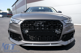 Paraurti Anteriore per Audi A6 C7 4G Facelift 2015-2018 RS6 Look Con Griglia SRA-image-6071787