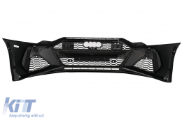 Paraurti anteriore per Audi A6 C8 4K 2018+ RS6 Look Griglia Centrale Nero lucido-image-6091665