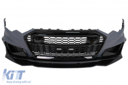 Paraurti anteriore per Audi A6 C8 4K 2018+ RS6 Look Griglia Centrale Nero lucido-image-6101110