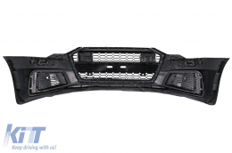 Paraurti anteriore per Audi A6 C8 4K 2018+ RS6 Look Griglia Centrale Nero lucido-image-6101114