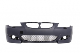 Paraurti anteriore per BMW 5 E60 2003-2010 M5 Look Griglia Doppio Banda Nero lucido-image-6019435