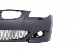 Paraurti anteriore per BMW 5 E60 2003-2010 M5 Look Griglia Doppio Banda Nero lucido-image-6019436