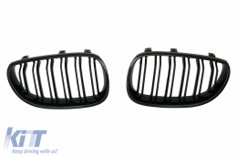 Paraurti anteriore per BMW 5 E60 2003-2010 M5 Look Griglia Doppio Banda Nero lucido-image-6093455