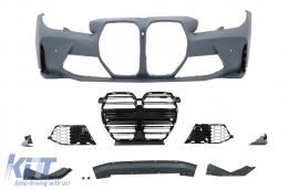 Paraurti anteriore per BMW Serie 3 G20 Berlina G21 Touring 2018+ G80 M Look griglie-image-6089177