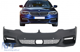 Paraurti anteriore per BMW Serie 5 G30 G31 2017-2019 M-Tech Look PDC SRA ACC-image-6091180