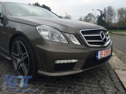 Paraurti anteriore per Mercedes Classe E W212 09-13 Griglia DRL Fori PDC-image-41664