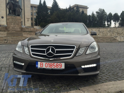 Paraurti anteriore per Mercedes Classe E W212 09-13 Griglia DRL Fori PDC-image-41665