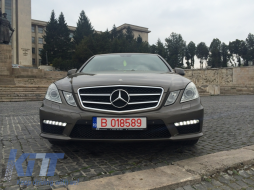 Paraurti anteriore per Mercedes Classe E W212 09-13 Griglia DRL Fori PDC-image-41667