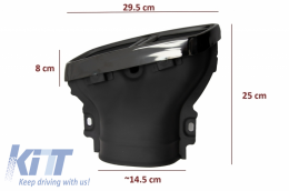 Paraurti anteriore per Mercedes W213 16+ E63s Look Diffusore Scarico Tutto nero-image-6063725