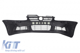 Paraurti Anteriore per VW Golf V 5 03-07 Jetta 05-10 GTI R32 Look Fari Nera-image-6053882