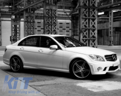 Paraurti con Fendinebbia Minigonne laterali Mercedes C-Class W204 (2007-2012) C63 AMG Design--image-6041041